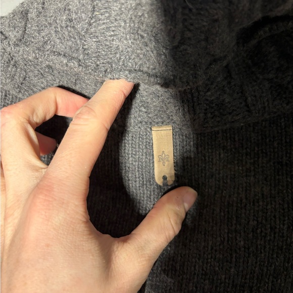 Mackage Leather Accent Wool Blend Cowl Neck Sweater Size XS - Picture 7 of 7